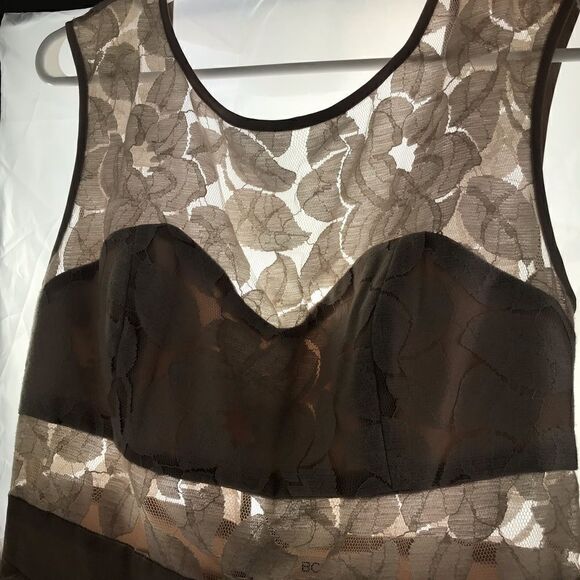 BCBG Generation Tan Blush Ruffle Tulle and Lace Dress - Picture 11 of 11